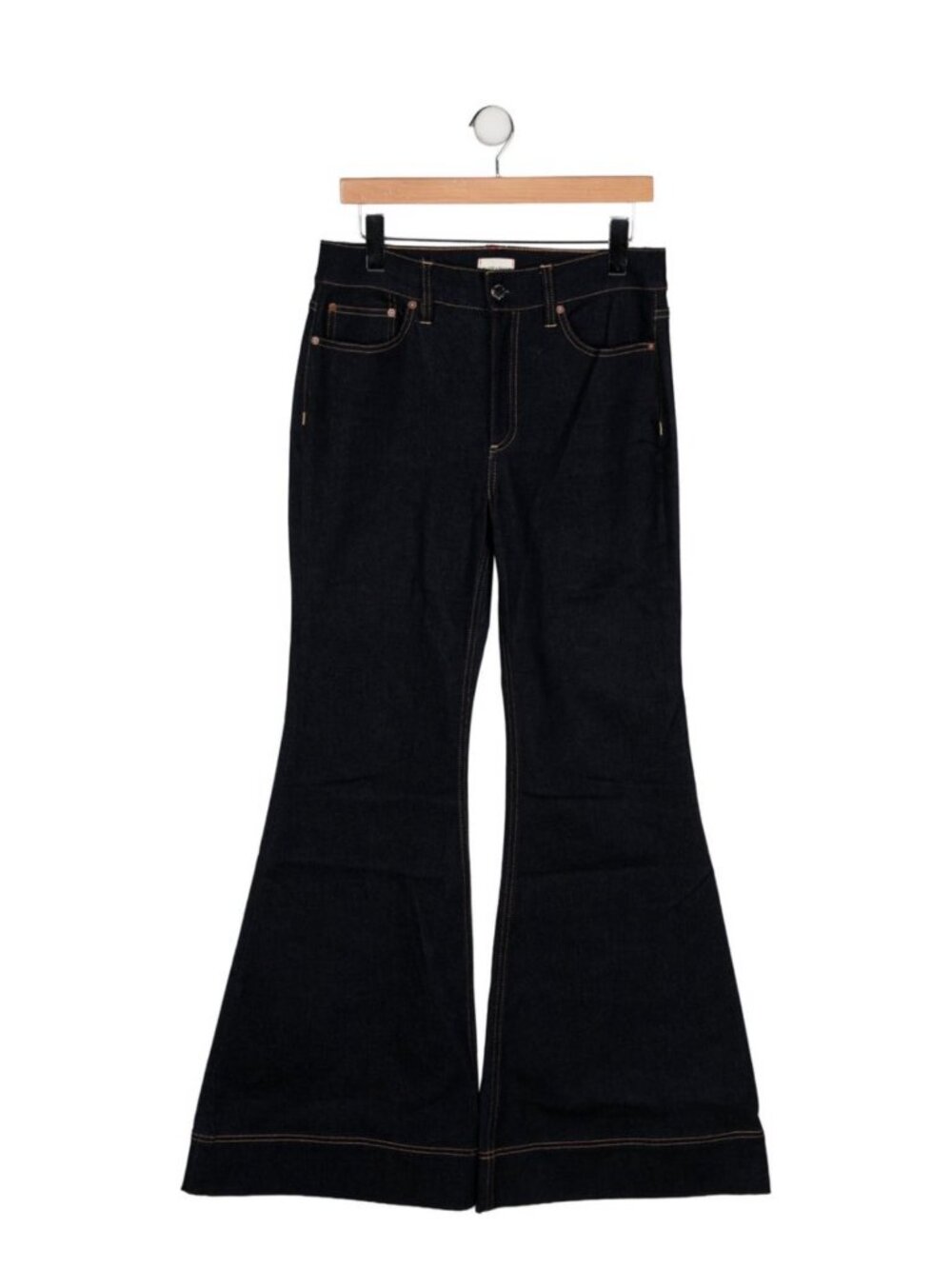 Alice + Olivia wide leg flared jeans, mid-rise, size 28 (M). - Picture 3 of 6